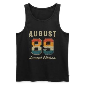 Geburtstag: August 1989 - Limited Edition Retro - Männer Premium Bio Tank Top - Schwarz - Vorne - Michal (187cm)