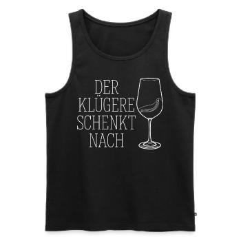 Wein Rotwein Weißwein - Männer Premium Bio Tank Top - Schwarz - Vorne - Michal (187cm)