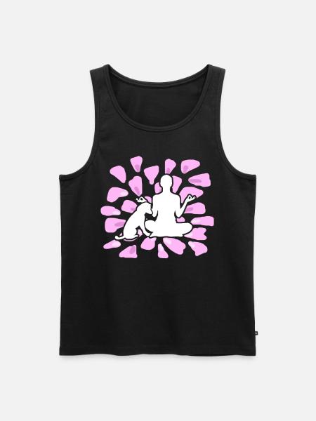 Yoga Dog Meditation Dogs - Men's Premium Organic Tank Top - black