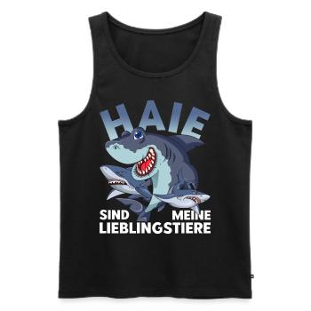 Tierliebhaber Meerestier Lustiges Geschenk Hai - Männer Premium Bio Tank Top - Schwarz - Vorne - AI Model Male 178 light (178cm)