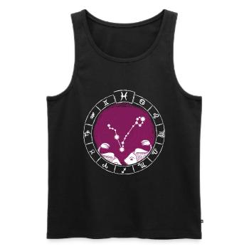 Zodiac sign Pisces - Zodiac sign - Natal period - Men's Premium Organic Tank Top - black - Front - AI Model Male 178 light (178cm)