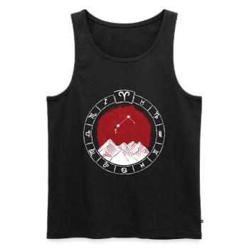 Zodiac sign Aries - Zodiac sign - Natal period - Men's Premium Organic Tank Top - black - Front - AI Model Male 178 light (178cm)