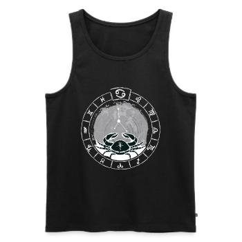 Sternzeichen Krebs - Tierkreiszeichen - Geburtstag - Männer Premium Bio Tank Top - Schwarz - Vorne - AI Model Male 178 light (178cm)