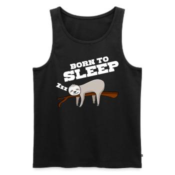 Sleeping Sloth Sleep Sleep Shirt - Men's Premium Organic Tank Top - black - Front - AI Model Male 178 light (178cm)