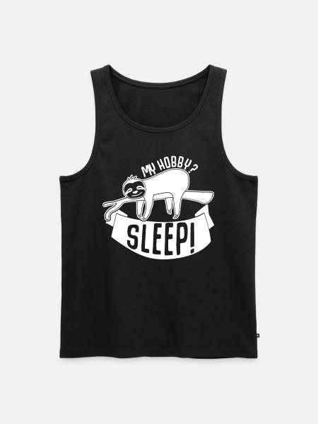Sleeping Sleep Shirt Tired Sloth - Men's Premium Organic Tank Top - black