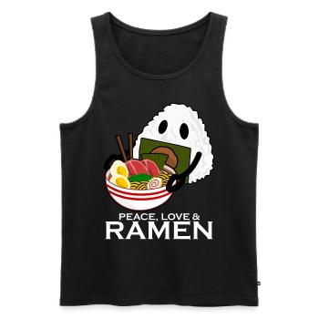Ramen noodles and rice noodle soup - Men's Premium Organic Tank Top - black - Front - AI Model Male 178 light (178cm)