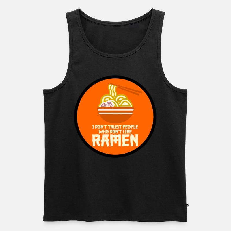 Ramen Nudelsuppe - Männer Premium Bio Tank Top - Schwarz