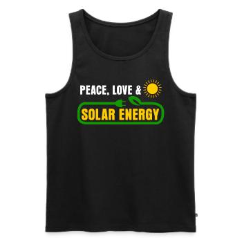 Solar Cell Renewable Energy - Men's Premium Organic Tank Top - black - Front - AI Model Male 178 light (178cm)