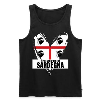 Sardegna Sardinia Heart Sardinia - Men's Premium Organic Tank Top - black - Front - AI Model Male 178 light (178cm)