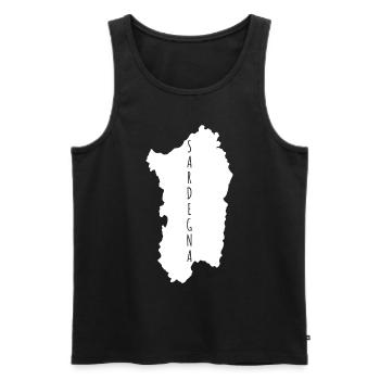 Sardegna Sardinia Holidays Sardinia - Men's Premium Organic Tank Top - black - Front - AI Model Male 178 light (178cm)