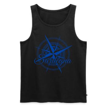 Sardegna Sardinia Compass Sardinia - Men's Premium Organic Tank Top - black - Front - AI Model Male 178 light (178cm)