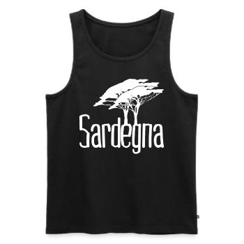 Sardinia Trees Sardegna Sardinia - Men's Premium Organic Tank Top - black - Front - AI Model Male 178 light (178cm)