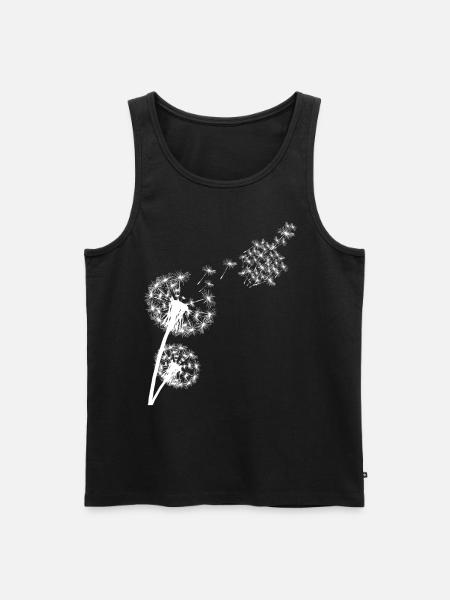 Mittelfinger Pusteblume Beleidigung - Männer Premium Bio Tank Top - Schwarz