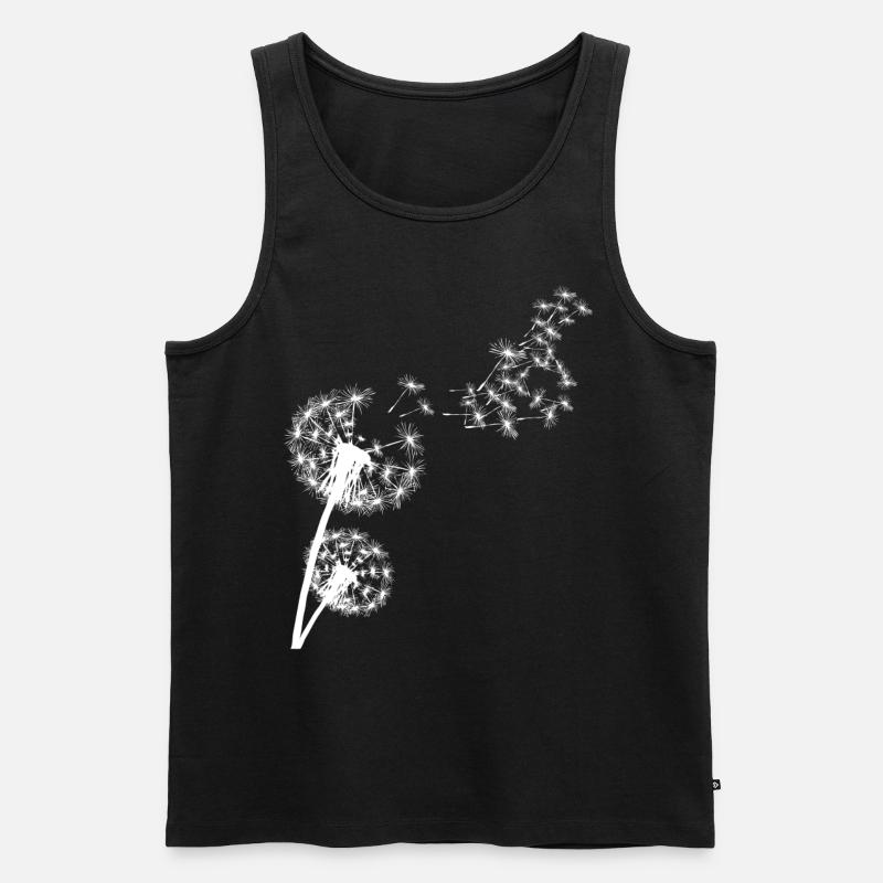Reingeschaut Pusteblume - Männer Premium Bio Tank Top - Schwarz