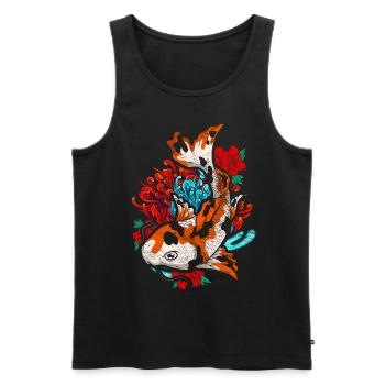 Koi Fischzüchter Geschenk Buntes Koi Karpfen - Männer Premium Bio Tank Top - Schwarz - Vorne - Michal (187cm)