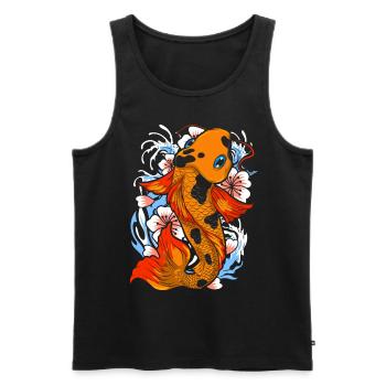 Koi Karpfen - Männer Premium Bio Tank Top - Schwarz - Vorne - AI Model Male 178 light (178cm)