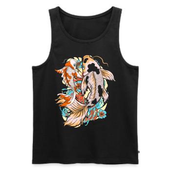 Japanische Koi Fischzucht Geschenk Koi Karpfen - Männer Premium Bio Tank Top - Schwarz - Vorne - AI Model Male 178 light (178cm)