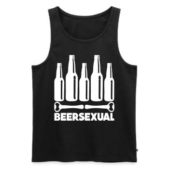 Bière Brasseur de bière Brasserie d’alcool - Débardeur bio Premium Homme - noir - Devant - Michal (187cm)