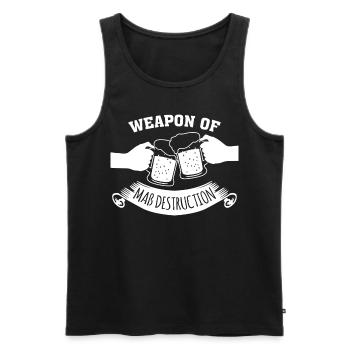 Beer Saying Beer Brewer Booze - Men's Premium Organic Tank Top - black - Front - AI Model Male 178 light (178cm)