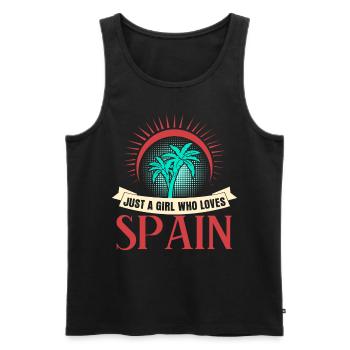 Spain Holidays Spanish - Men's Premium Organic Tank Top - black - Front - AI Model Male 178 light (178cm)