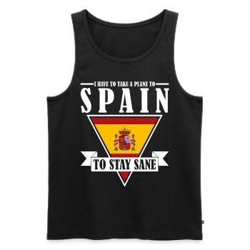 Spanien Urlauber Urlaub Spanisch - Männer Premium Bio Tank Top - Schwarz - Vorne - Michal (187cm)