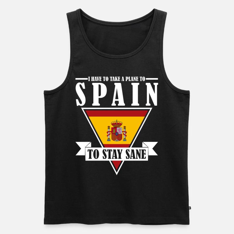 Spanien Urlauber Urlaub Spanisch - Männer Premium Bio Tank Top - Schwarz