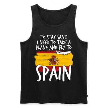 Holidays in Spain - Men's Premium Organic Tank Top - black - Front - AI Model Male 178 light (178cm)