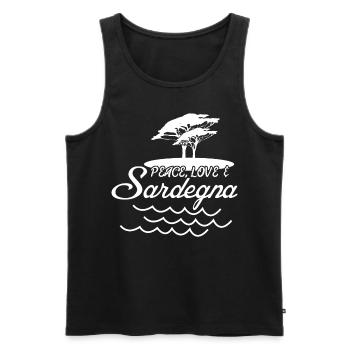 Sardinia Beach Sardegna Sardinia - Men's Premium Organic Tank Top - black - Front - AI Model Male 178 light (178cm)