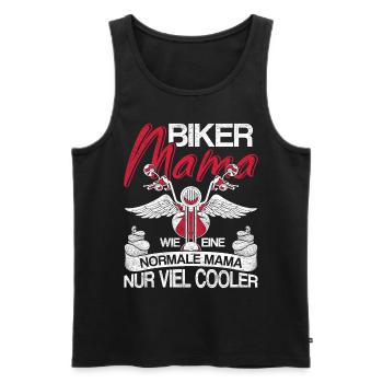 Biker Mama wie eine normale Mama nur cooler Mama - Männer Premium Bio Tank Top - Schwarz - Vorne - Michal (187cm)