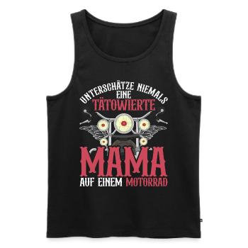 Tattoo Mama Motorrad Muttertag Geschenk Biker - Männer Premium Bio Tank Top - Schwarz - Vorne - Michal (187cm)