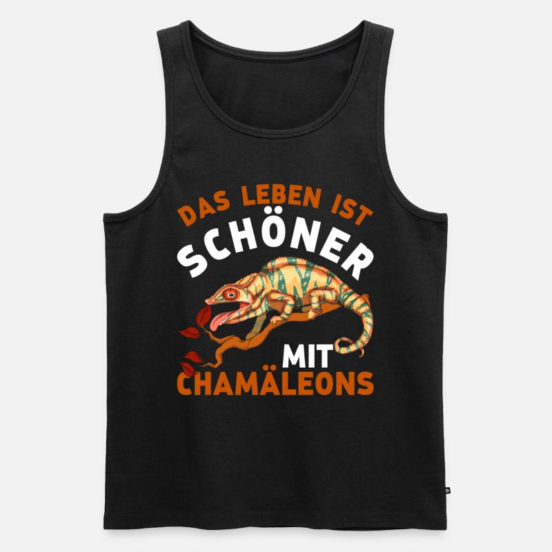 Chamäleon - Männer Premium Bio Tank Top - Schwarz