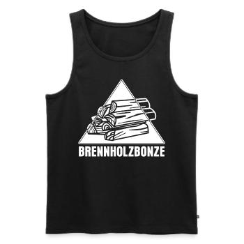 Brennholz Feuerholz Kamin Lagerfeuer - Männer Premium Bio Tank Top - Schwarz - Vorne - Michal (187cm)