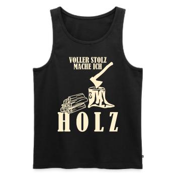 Brennholz Kamin Feuer Holz Feuerholz - Männer Premium Bio Tank Top - Schwarz - Vorne - Michal (187cm)