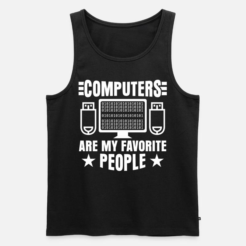 Admin Programmer Computer Scientist - Men's Premium Organic Tank Top - black