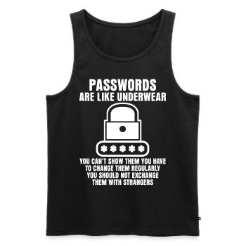 Admin Passwort Programmierer - Männer Premium Bio Tank Top - Schwarz - Vorne - AI Model Male 178 light (178cm)