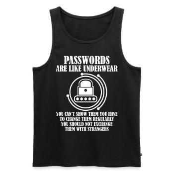 Admin Saying Password Programmer - Men's Premium Organic Tank Top - black - Front - Michal (187cm)