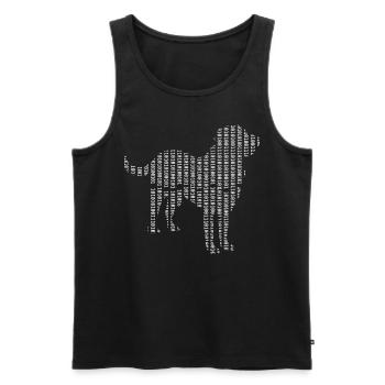 Computer Scientist Dog Admin Programmer - Men's Premium Organic Tank Top - black - Front - Michal (187cm)