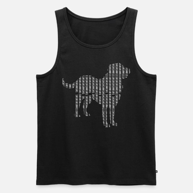 Computer Scientist Dog Admin Programmer - Men's Premium Organic Tank Top - black