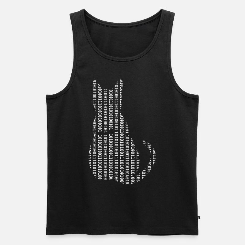 Computer Scientist Cat Admin Programmer - Men's Premium Organic Tank Top - black