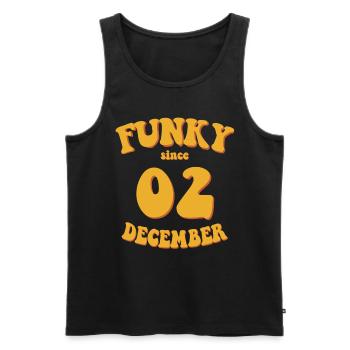 Funky Birthday: December 2002 - Flower Power - Men's Premium Organic Tank Top - black - Front - Michal (187cm)