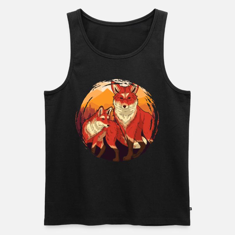 Fuchs - Männer Premium Bio Tank Top - Schwarz
