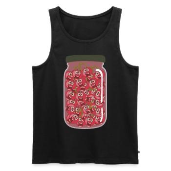Cherries Glass Cherry - Men's Premium Organic Tank Top - black - Front - AI Model Male 178 light (178cm)