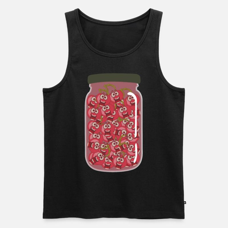 Kirschen Glas Kirsche - Männer Premium Bio Tank Top - Schwarz