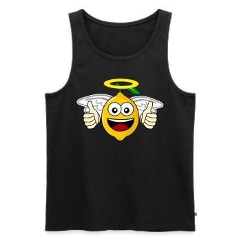 Lemon Angel Lemon - Men's Premium Organic Tank Top - black - Front - Michal (187cm)