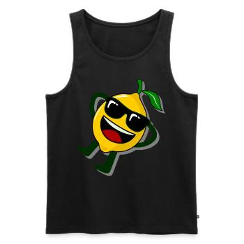 Lemon relaxed lemons - Men's Premium Organic Tank Top - black - Front - AI Model Male 178 light (178cm)