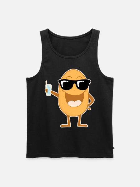 Party potato with sunglasses - Men's Premium Organic Tank Top - black