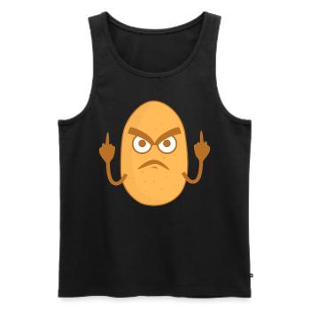 Kartoffel Mittelfinger Kartoffeln - Männer Premium Bio Tank Top - Schwarz - Vorne - Michal (187cm)