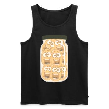 Potato Potatoes - Men's Premium Organic Tank Top - black - Front - Michal (187cm)