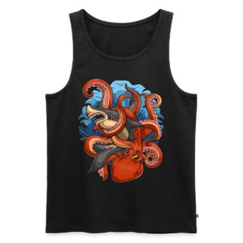 Sea Animal Octopus Ocean Animal Shark Gift Octopus - Débardeur bio Premium Homme - noir - Devant - Michal (187cm)