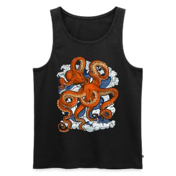 Ocean Animal Lover Octopus Gift Octopus Octopus - Débardeur bio Premium Homme - noir - Devant - Michal (187cm)
